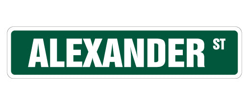 ALEXANDER Street Sign