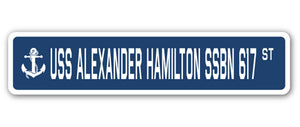 USS Alexander Hamilton Ssbn 617 Street Vinyl Decal Sticker