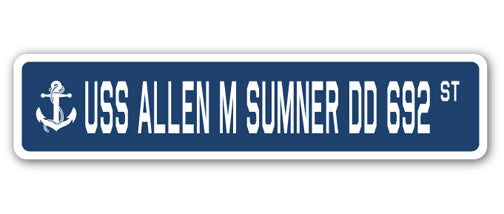 USS Allen M Sumner Dd 692 Street Vinyl Decal Sticker