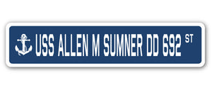 USS Allen M Sumner Dd 692 Street Vinyl Decal Sticker
