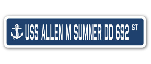 USS Allen M Sumner Dd 692 Street Vinyl Decal Sticker