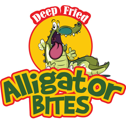 Alligator Bites Die Cut Decal