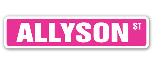 Allyson Street Vinyl Decal Sticker