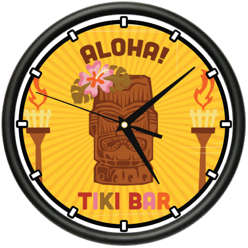 Aloha Tiki Bar Fun Clock – SignMission