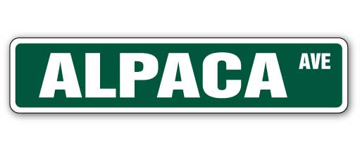 ALPACA Street Sign