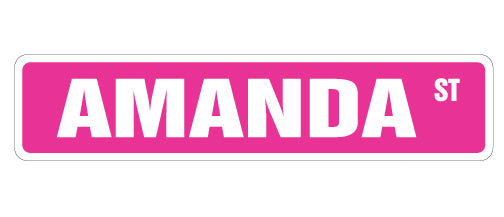 Amanda Street Vinyl Decal Sticker