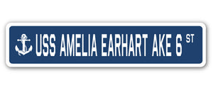 USS Amelia Earhart Ake 6 Street Vinyl Decal Sticker