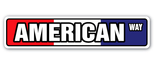 American Flag Street Vinyl Decal Sticker