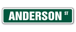 ANDERSON Street Sign