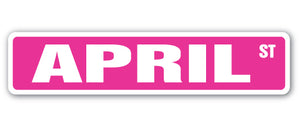 April Street Vinyl Decal Sticker