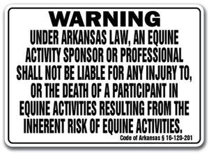 ARKANSAS Equine Sign