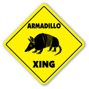 Armadillo Crossing Vinyl Decal Sticker
