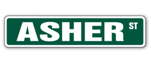 ASHER Street Sign