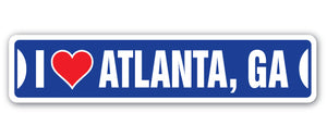 I LOVE ATLANTA, GEORGIA Street Sign