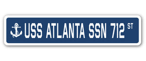 USS Atlanta Ssn 712 Street Vinyl Decal Sticker