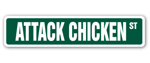 Attack Chicken Street Vinyl Decal Sticker