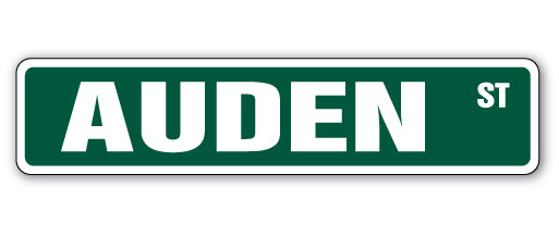 AUDEN Street Sign