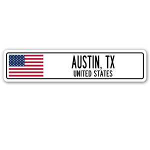 Austin, Tx, United States Street Vinyl Decal Sticker