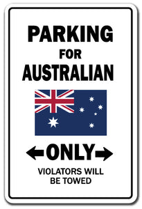 Parking For Australian Only Australia Flag Pride Vinyl Decal Sticker