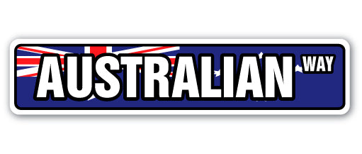 AUSTRALIAN FLAG Street Sign australia national nation pride country gift