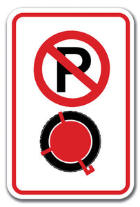 No Parking with Boot Symbol