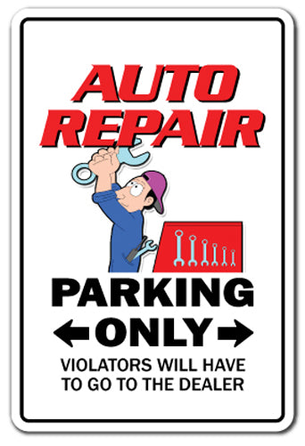 Auto Repair Parking Vinyl Decal Sticker