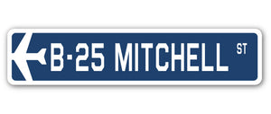 B-25 Mitchell Street Sign