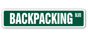 BACKPACKING Street Sign
