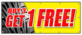 Buy 3 Tires Get 1 Free Banner