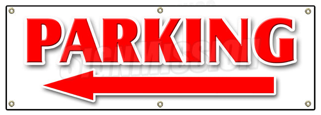 Parking Left Arrow Banner