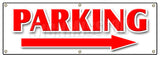 Parking Right Arrow Banner