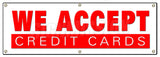 We Accept Credit Cards Banner
