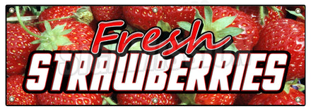 Fresh Straw Berries Banner