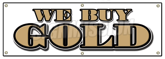 We Buy Gold Banner