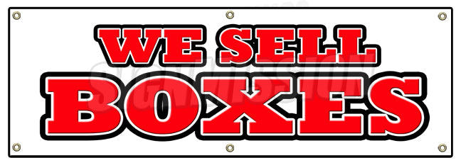 We Sell Boxes Banner