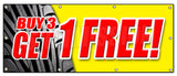 Buy 3 Tires Get 1 Free Banner