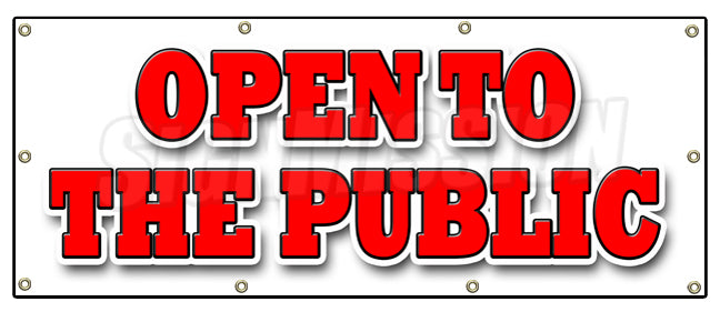 Open To The Public Banner