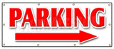 Parking Right Arrow Banner