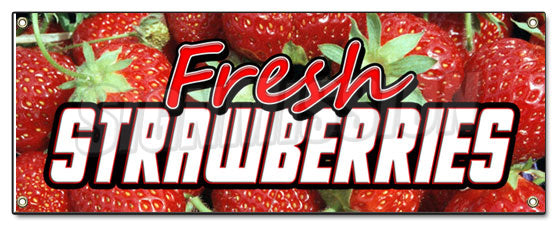 Fresh Straw Berries Banner