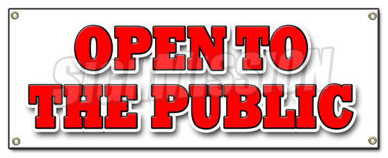 Open To The Public Banner