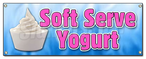 Soft Serve Yogurt Banner