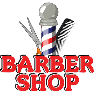 Barber Shop Die Cut Decal