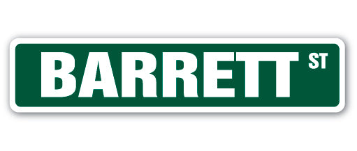 BARRETT Street Sign