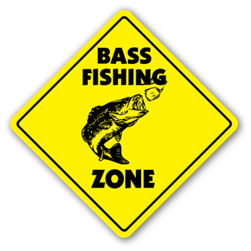 Bass Fishing Zone Vinyl Decal Sticker