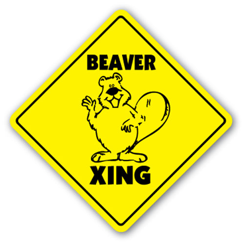 Beaver Crossing Vinyl Decal Sticker
