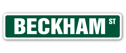 BECKHAM Street Sign