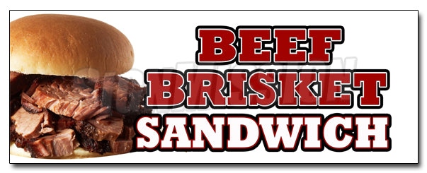 Beef Brisket Sandwich Decal