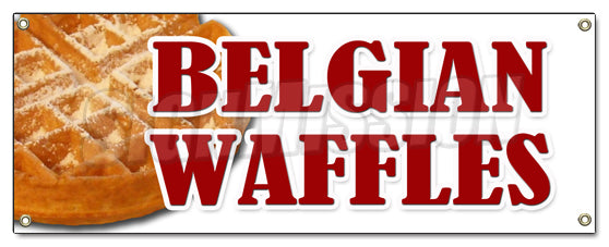 Belgian Waffles No Straw Banner