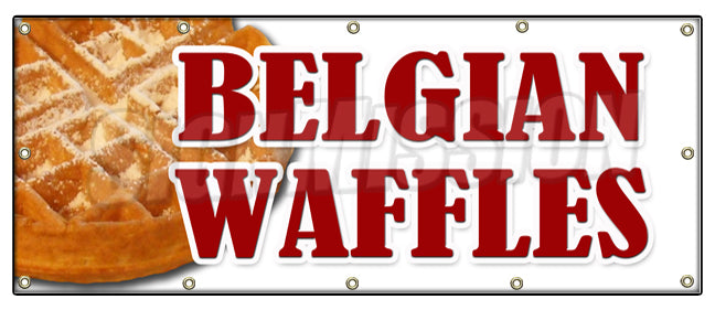 Belgian Waffles No Straw Banner