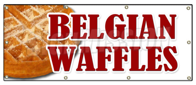 Belgian Waffles No Straw Banner
